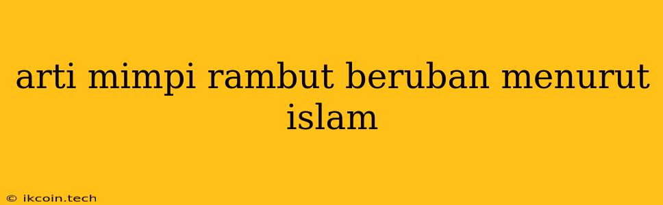 Arti Mimpi Rambut Beruban Menurut Islam